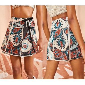 Ulla Johnson Dimi Skirt Lapis Blue Print Mini Size 2